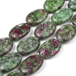 Rubino naturale in perline zoisite fili, ovale, 25x18x8mm, Foro: 1.5 mm, circa 16pcs/filo, 15.75 pollice (40 cm)