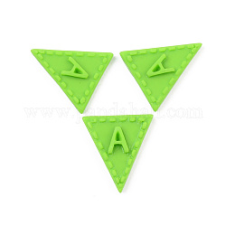 Undurchsichtigen Cabochons, Dreieck mit Buchstabe.a, Kalk, 20x18x4.5 mm
