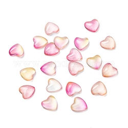 Cabochons de cristal transparente, corazón, cardo, 8x8x3mm