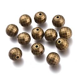 CCB пластиковые шарики, круглые, граненые, античная бронза, 12 мм, отверстие : 2 мм