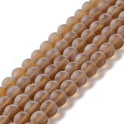 Synthetische Mondstein Perlen Stränge, matt, Runde, Peru, 10 mm, Bohrung: 1 mm, ca. 38~40 Stk. / Strang, 14.96''~15.16'' (38~38.5 cm)