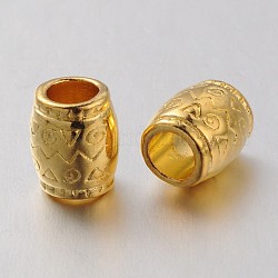Perles de séparateur de style tibétain , sans plomb et sans cadmium, colonne, environ 6.5 mm de diamètre, Longueur 8mm, Trou: 4mm