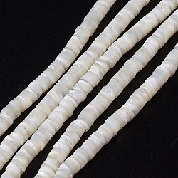 Chapelets de perles de coquille de trochid / trochus coquille, de couleur plaquée ab , disque / plat rond, 6x2mm, Trou: 1mm, Environ 198 pcs/chapelet, 15.55'' (39.5 cm)