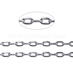 Brass Cable Chains, Diamond Cut Chains, Unwelded, Faceted, with Spool, Cadmium Free & Lead Free, Gunmetal, 2.5x1x0.5mm, about 301.83 Feet(92m)/roll