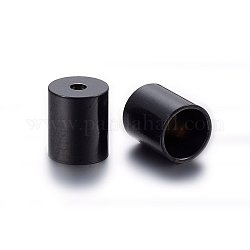 Extremos de cable de 304 acero inoxidable, tapas de los extremos, columna, electroforesis negro, 8x7mm, agujero: 1.5 mm, diámetro interior: 6 mm