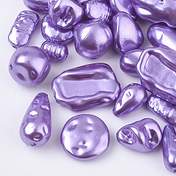 Perles d'imitation perles en plastique ABS, forme mixte, moyen orchidée, 10~27x7~18x5~15mm, Trou: 1.2~1.8mm