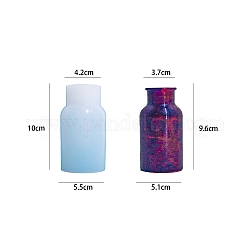 Moules en silicone vase bricolage, moules de résine, pour la résine UV, fabrication de bijoux en résine époxy, lumière bleu ciel, 55x100mm