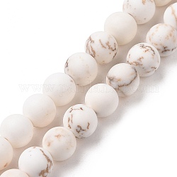 Fili di perle rotonde di magnesite naturale, smerigliato, 4mm, Foro: 1 mm, circa 100pcs/filo, 15.74 pollice