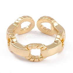 Anillos del manguito de latón, anillos abiertos, Plateado de larga duración, anillo, real 18k chapado en oro, 3~7mm, diámetro interior: 16.2 mm