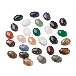 Cabochons de pierres précieuses mélangées naturelles et synthétiques, demi-ovale, 25x18x7mm