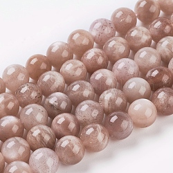 Chapelets de perles de sunstone naturelle naturelles, ronde, 12mm, Trou: 1mm, Environ 16 pcs/chapelet, 7.8 pouce