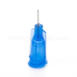 Plastic Fluid Precision Blunt Needle Dispense Tips, Dodger Blue, 7.5x24mm, Inner Diameter: 4mm, Pin: 0.7mm