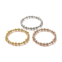 304 braccialetto con perline a spirale in acciaio inossidabile, gioielli avvolti in filo metallico per le donne, colore misto, diametro interno: 2-3/8 pollice (6 cm)