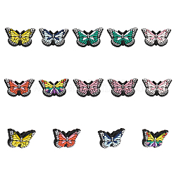 CHGCRAFT 14Pcs 7 Colors Silicone Beads, DIY Nursing Necklaces and Bracelets Making, Chewing Pendants For Teethers, Butterfly, Mixed Color, 20x31.5x8.5mm, Hole: 3mm, 14pcs/set, 1 set/box