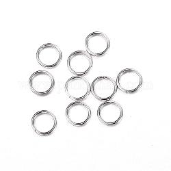 304 Edelstahl Ringe springen, offene Ringe springen, Edelstahl Farbe, 26 Gauge, 3x0.4 mm, Innendurchmesser: 2.2 mm