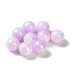 Opaque Acrylic Beads, Gradient Colorful, Round , Plum, 8mm, Hole: 1.8mm, about 2083pcs/500g