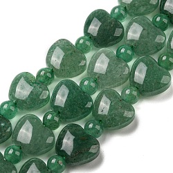 Natürlichen grünen Aventurin Perlen Stränge, Apfel, 9x10.5x5 mm, Bohrung: 1 mm, ca. 35 Stk. / Strang, 15.47''~15.67'' (39.3~39.8 cm)