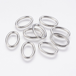 Пластиковые соединительные кольца ccb, овальные, платина, 26x18x3 мм, отверстие : 11x20 мм
