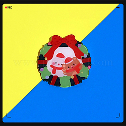 Acryl-Brosche mit Weihnachtsmotiv, Abzeichen für Rucksackkleidung, Weihnachtskranz, 30~50 mm