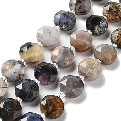 Naturali africane perline opale fili, con perline semi, taglio esagonale sfaccettato, rotondo e piatto, 12~12.5x5~6mm, Foro: 1.2~1.4 mm, circa 27~29pcs/filo, 15.55~15.75 pollice (39.5~40 cm)