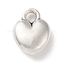 Подвески из сплава в тибетском стиле, шарма сердца, античное серебро, 12x9x3.5 мм, отверстие : 2 мм, около 485 шт / упаковка