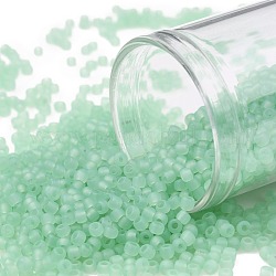 Toho perline rotonde, perline giapponesi, smerigliato, (144f) sedano gelo di ceylon, 11/0, 2.2mm, Foro: 0.8 mm, su 1110pcs / bottiglia, 10 g / bottiglia