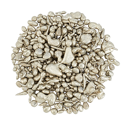 Benecreat perle di ottone, perline non forate / Senza Buco, pepite, platino, 1~5mm