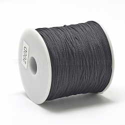ポリエステルコードマクラメ糸  DIYのジュエリーには  ブラック  0.8mm  約131.23~142.16ヤード（120~130m）/ロール