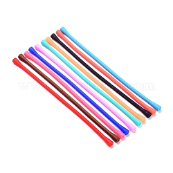 Изготовление силиконовых эластичных браслетов, разноцветные, 6-1/4 дюйм (16 см), 4~6мм, отверстие: 1.8~2 мм