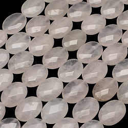 Faceted Oval Natural Rose Quartz Beads Strands, 17x13x6mm, Hole: 1mm, about 13pcs/strand, 8.26 inch
