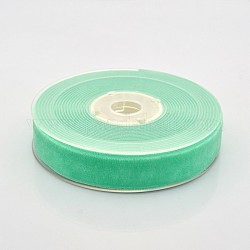 Ruban de velours en polyester pour emballage de cadeaux et décoration de festival, vert printemps moyen, 3/4 pouce (19 mm), environ 25yards / rouleau (22.86m / rouleau)