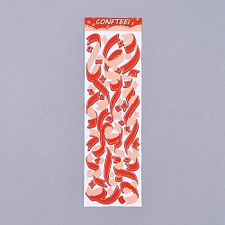 Étiquettes décoratives stickers, albums photos de bricolage à la main, rouge, 165x50x0.5mm, motif: 6~72 mm