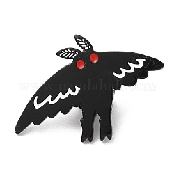 Épingle en émail de chauve-souris d’Halloween, badge animal en alliage plaqué noir électrophorèse pour vêtements de sac à dos, électrophorèse noir, 25x34x1.5mm