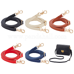 Wadorn 5 pz 5 colori pu cinturini regolabili in similpelle, con lega aragosta artiglio chiusura, per gli accessori della maniglia della borsa a tracolla, colore misto, 72~130x1.2cm, 1pc / color
