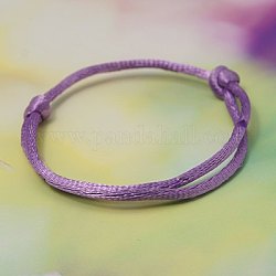 Bracelet Making, with Nylon Thread, Medium Purple, Adjustable Diameter: 40~80mm
