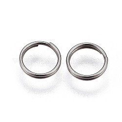 Anillos partidos de hierro, anillos de salto de doble bucle, sin plomo y cadmio, gunmetal, 10x1.4mm, aproximamente 8.6 mm de diámetro interior, aproximamente 4160 PC / kg