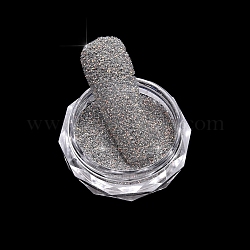 Polvere glitter per unghie, cielo stellato / effetto specchio, decorazione chiodo lucido, argento, scatola: 30x18.5 mm
