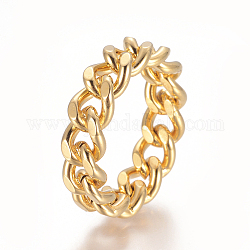 Unisex 304 anelli in acciaio inossidabile, anelli per le dita con catene a cordolo con taglio a diamante, Anelli a banda larga, oro, formato 8, 18mm, 7mm