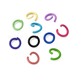Железные соединительные колечки, открытые кольца прыжок, разноцветные, 17 датчик, 8~8.5x1.2 мм, внутренний диаметр: 5~6 мм
