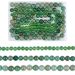 Yilisi 3 fili 3 fili di perline di avventurina verde naturale stile, tondo, 1strand / stile