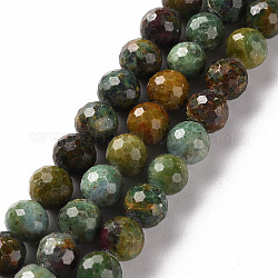 Chapelets de perles en pierres naturelles mélangées, ronde, facette, 6mm, Trou: 0.9mm, Environ 74 pcs/chapelet, 15.75 pouce (40 cm)