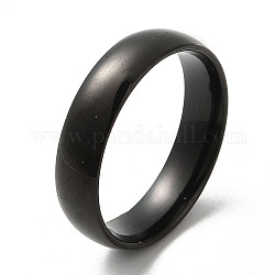 Placage ionique (ip) 304 anneaux plats en acier inoxydable, noir, taille 8, diamètre intérieur: 18 mm, 5mm
