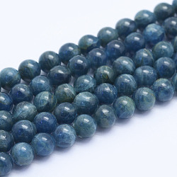 Natural Apatite Beads Strands, Round, 6mm, Hole: 1mm, about 66pcs/strand, 15.5 inch(39.5cm)