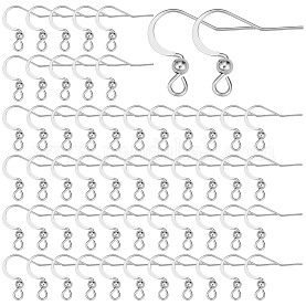 Wholesale SUNNYCLUE 1 Box 80Pcs Plastic Earring Hook French Earring Hooks  Ball Dot Silver Clear Safety Fish Hooks Earring Wires for Jewellery Making  Women Beginners DIY Dangle Earrings Crafts Supplies 