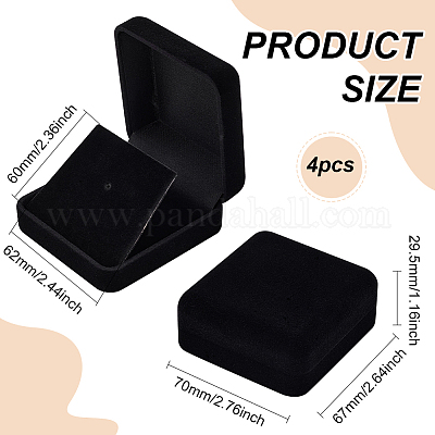 Verpackungsbox mit Samtabzeichen&nbsp;CON-WH0086-138A-1