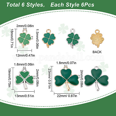 1pc Fashionable Green Lucky Four-leaf Clover Pendant Necklace