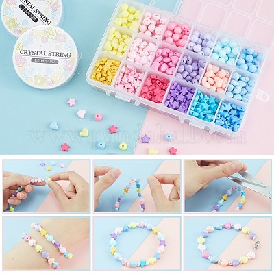 Braccialetti di perline elasticizzati per bambini nbeads fai da te opachi  fai da te kit all'ingrosso 