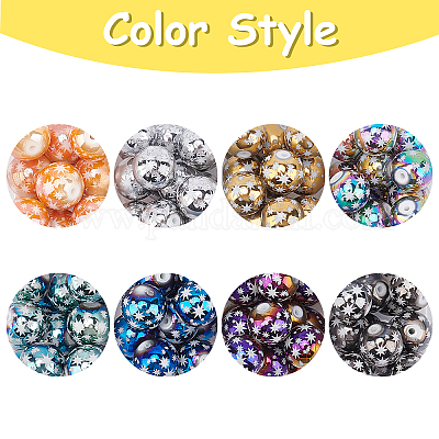 10mm Glass Star Beads Crystal, Lampwork Star Glass Bead