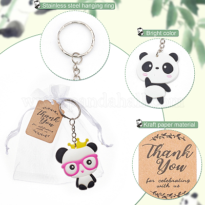 Negozio Portachiavi panda in plastica pvc olycraft per fare gioielli -  Pandahall Selected