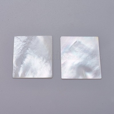 Cabochons en coquille de nacre blanche naturelle&nbsp;SHEL-P076-05A-1